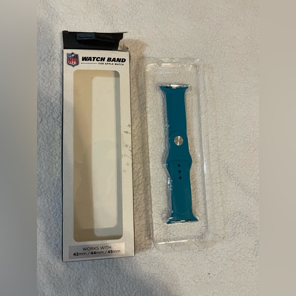 Miami Dolphins Blue Apple Watch Band - Picture 2 of 2